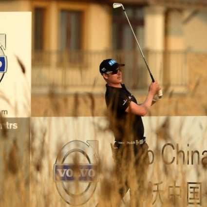 Finland's Mikko Ilonen plays a shot during the Volvo China Open