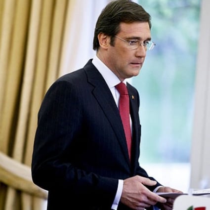 Portuguese Prime Minister Pedro Passos Coelho announces new austerity measures. Photo: EPA