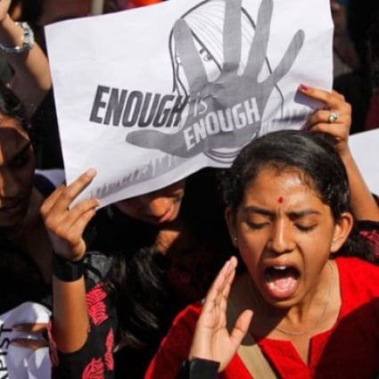 Protesters in Bangalore, India, vent their anger at the country's high rate of sexual violence. Photo: AP