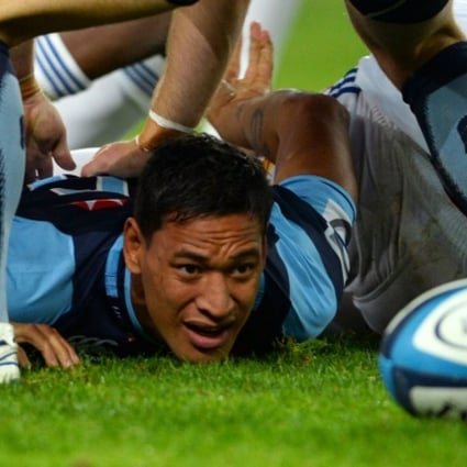Waratahs fullback Israel Folau watch the ball during their Super 15 match against South Africa's Western Stormers played in Sydney. Photo: AFP