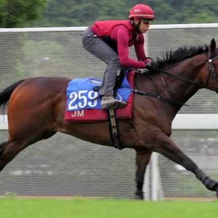 TIME AFTER TIME gallop on the turf at Sha Tin.