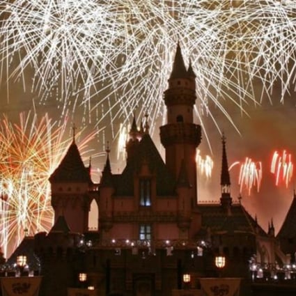 A Disneyland park at night. A small explosion was reported at the Toontown area of Disneyland in the US. Photo: AP