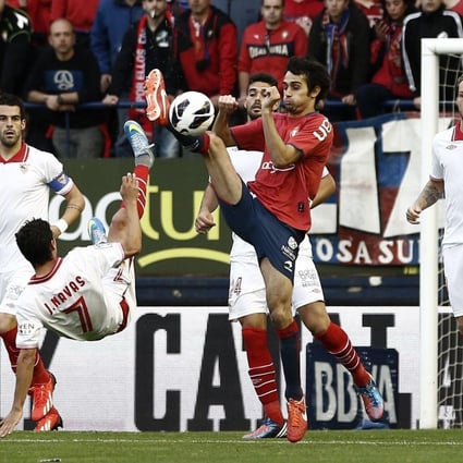 Sevilla FC's midfielder Jesus Navas (2nd left). Photo: EPA