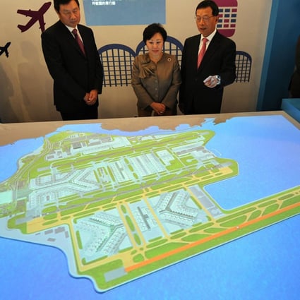 A map showing the proposed third runway. Photo: AFP