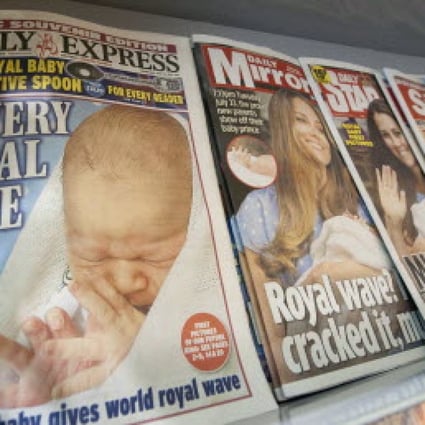 The birth of British royal baby hits the headline of press. Photo: AFP 