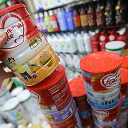 Cow & Gate recalled 80,000 cans of one type of its stage-three baby formula in Hong Kong and Macau. Photo: Felix Wong
