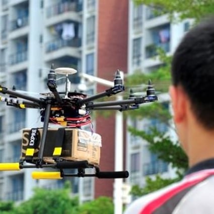 The drones are currently being tested in Guangdong's Dongguan city. Photo: Screenshot via Sina Weibo