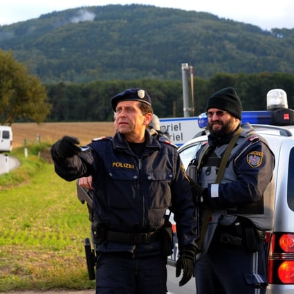 Policemen cordon off the area near Melk in Austria after a gunman killed four people in central Austria. Photo: Xinhua