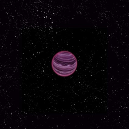 Artist's conception of the planet PSO J318.5-22, which astronomers said they had found outside the solar system floating alone in space without a sun. Photo: AFP