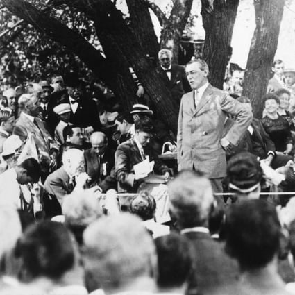 President Woodrow Wilson, shown speaking with New Jersey Democrats in 1913, left a considerable legacy, as a new biography explains. Photo: Corbis