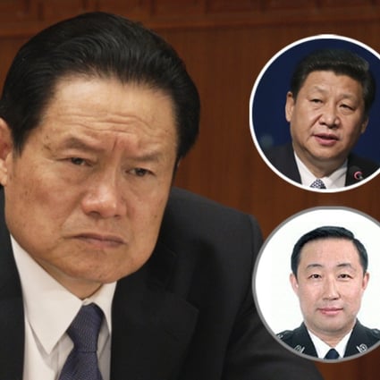 Zhou Yongkang, left; Xi Jinping, top right; Fu Zhenghua, bottom right. Photo: SCMP Pictures
