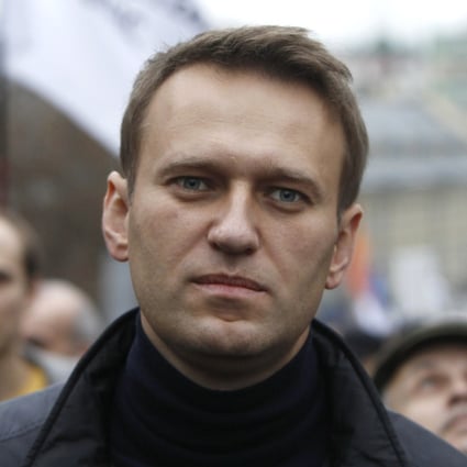 Russian opposition leader Alexei Navalny during an opposition rally in Moscow on Sunday. Photo: Reuters 
