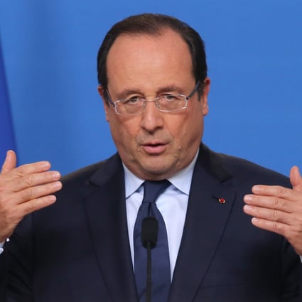 French President Francois Hollande held an emergency meeting on the abduction and killing of the journalists. Photo: AP