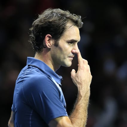 Roger Federer during his win over Richard Gasquet. Photo: Xinhua