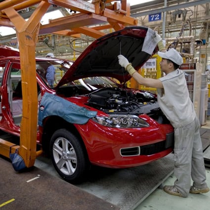 Car production at the First Automobile Works (FAW) plant in Changchun, China's Northeast Jilin province. Photo: EPA