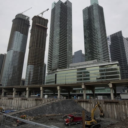 High-rise condominiums being built in Toronto. Photo: Bloomberg
