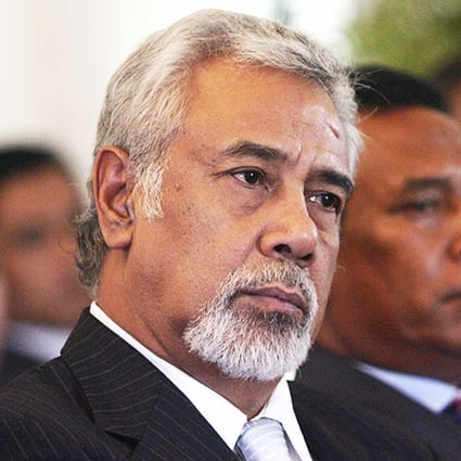 East Timor's Prime Minister Xanana Gusmao (centre) has labelled the Australian raids and document seizures 'unconscionable'. Photo: Reuters 