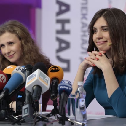 Pussy Riot members Nadezhda Tolokonnikova (right) and Maria Alyokhina. Photo: AP