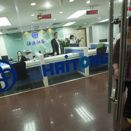 Haitong Securities said liabilities at non-financial firms might rise to more than 150 per cent of GDP this year, raising default risk. Photo: Bloomberg