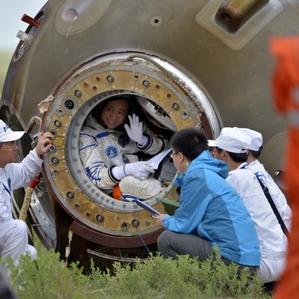 Chinese astronaut Nie Haisheng in China's Shenzhou-10 spacecraft after it landed at its main landing site in Inner Mongolia Autonomous Region. China has overtaken the EU in expenditure on science and technology as a percentage of its GDP. Photo: Reuters