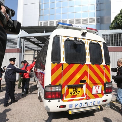 Law Wan-tung is taken to Kwun Tong Court on Wednesday afternoon. Photo: K. Y. Cheng