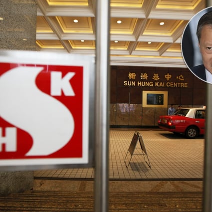 Walter Kwok Ping-sheung (inset) and Sun Hung Kai Properties' headquarters in Wanchai. Photos: AP, Sam Tsang