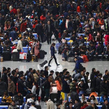 Annual human migration in China around the Lunar New Year
