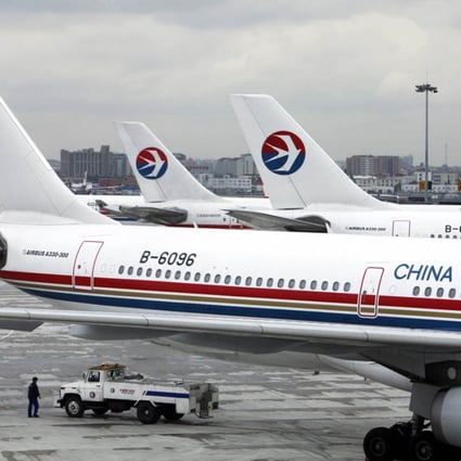 The China Eastern Airlines flight to Wuhan in Hubei province was delayed by about an hour. Photo: EPA