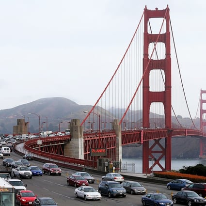 Cars cross the suspension bridge more than 67 metres above San Francisco Bay, and the span ranks as one of the world's most frequently chosen sites for public suicides. Photo: AFP