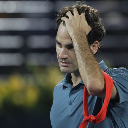 Roger Federer was a relieved man at the end of the match. Photo: AP
