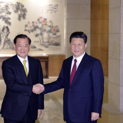 Lien Chan meets President Xi Jinping last month. Photo: AP