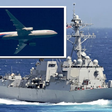 File photos of USS kidd with MH370 inset. Photos: Reuters, EPA