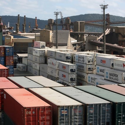 Containers stacked at the port of Santos in Brazil. The Latin American nation counts China as its largest trading partner. Photo: Bloomberg