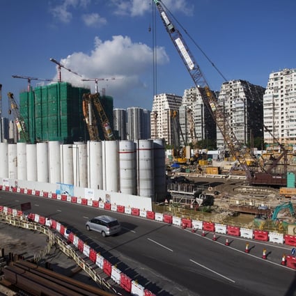 A lot of infrastructure, such as the West Kowloon terminus of the high-speed rail line from Guangzhou, is being built. Photo: Bloomberg