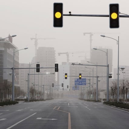 The urban district of Kangbashi in Ordos, Inner Mongolia, a city hard hit by price declines in the coal industry. Photo: Bloomberg
