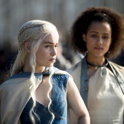 Emilia Clarke (left) and Nathalie Emmanuel in Game of Thrones. Photo: HBO