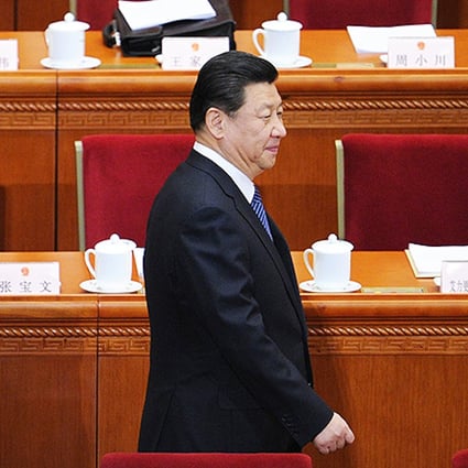Chinese President Xi Jinping attends the 12th National People's Congress in Beijing in March. China has banned delegates tfrom holding banquets, as the government tries to improve its image following regular corruption scandals. Photo: AFP