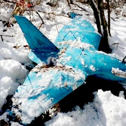 An unmanned drone found near Samcheok, South Korea, in October last year. Photo: AP