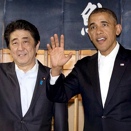 US President Barack Obama and Japanese Prime Minister Shinzo Abe in Tokyo. Photo: AP