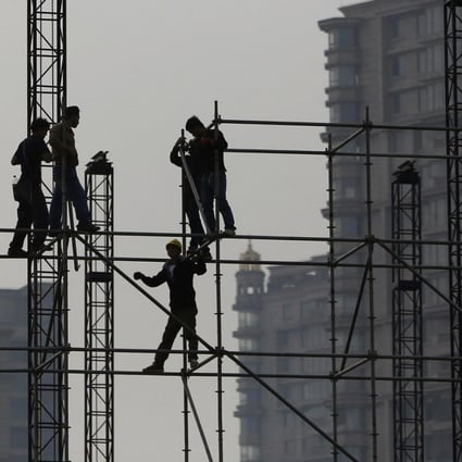 Property investment in China fell in the first quarter to 12 per cent of GDP, with new home starts down more than 25 per cent. Photo: Reuters