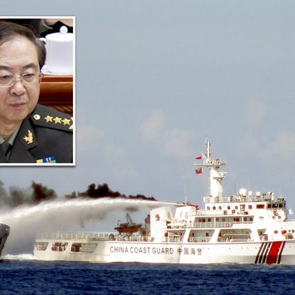 General Fang Fenghui's (inset) visit comes amid tensions over maritime incidents between Beijing and its Asian neighbours recently, such as a run-in between a Chinese vessel and Vietnamese boat in the South China Sea. Photos: AP, Simon Song