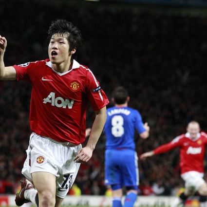 Park Ji-sung celebrates a goal for United in 2011. Photo: AP