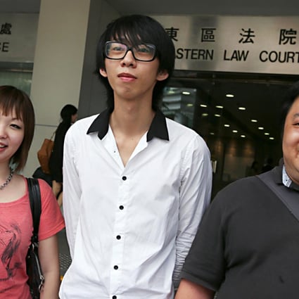 Tse Wing-man (left) and Dickson Cheung Hon-yin (right) pleaded guilty, while Billy Chiu Hin-chung denied the charge. Photo: Nora Tam