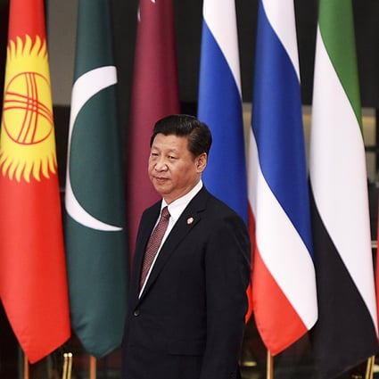 Chinese President Xi Jinping arrives to welcome leaders before the opening ceremony of the CICA summit in Shanghai. Photo: Reuters