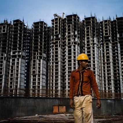 Housing under construction in India. The country ranked in the top three for return generated from built assets. Photo: Bloomberg
