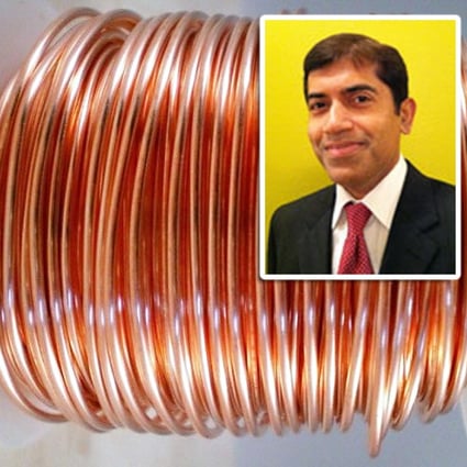Jayan Thomas heated the copper wire to create what he described as fuzzy "nano-whiskers", which vastly expand the wire's surface area that can store energy.
