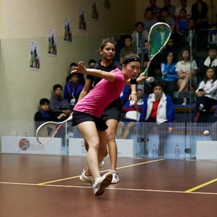 Hong Kong's Joey Chan in action against India's Dipika Pallikal at the Asian Team Championships. Photo: SCMP Pictures