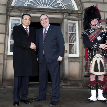 Li Keqiang with Scotland's Alex Salmond back in 2011. Photo: AFP