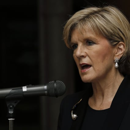 Australia's Foreign Minister Julie Bishop. Photo: Reuters