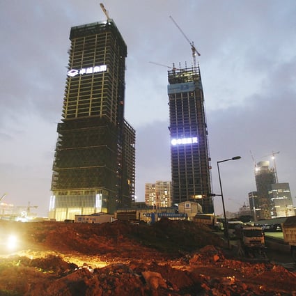Construction is under way in the Qianhai economic zone. Photo: Reuters
